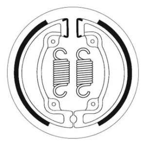 Markenprodukt SBS Scooter Bremsbacke hinten für KYMCO 125 Movie * 1999 - 2008