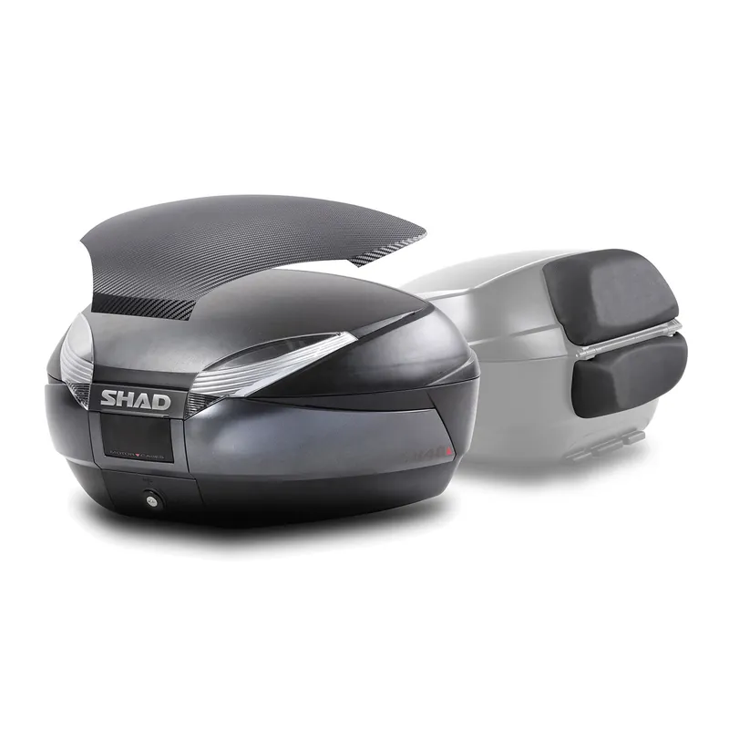 Direkt Vom Hersteller SHAD Topcase SH48 Dark Grey Carbon Cover mit Rückenpolster und Halteplatte D0B48306R