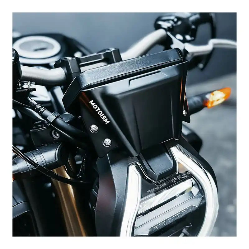 Direkt Vom Hersteller MOTOISM Windschild Edelstahl matt-schwarz MO2409004