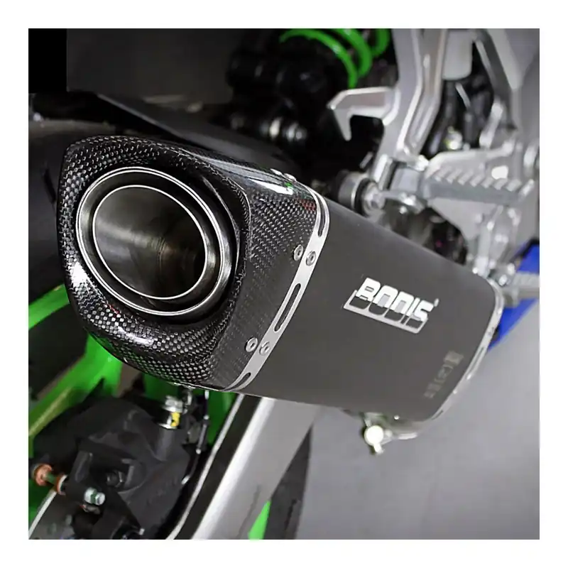 Zertifiziert Bodis Auspuff V4-M Slip-On Edelstahl schwarz KZX4RR-001