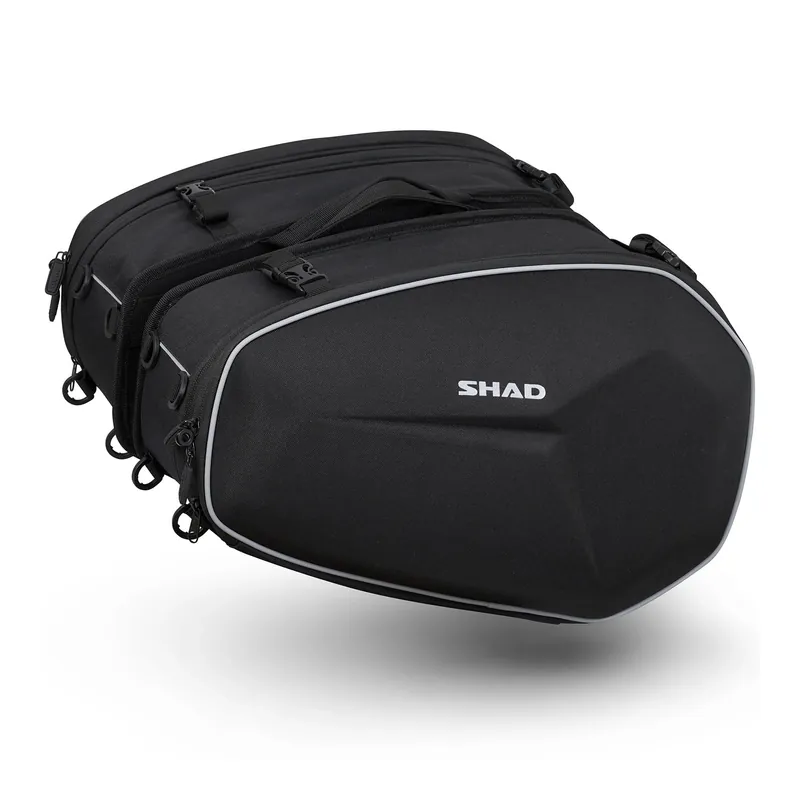 SHAD Seitentaschen E48 Hartschale 46-58 Liter Set schwarz X0SE482 Schneller Versand