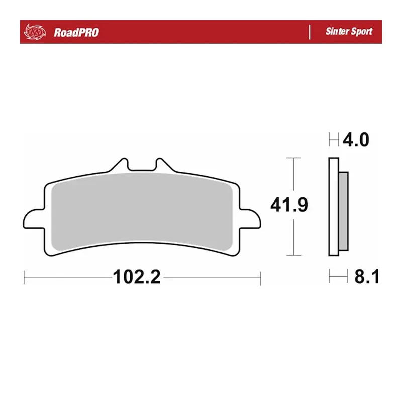 Moto-Master Bremsbelag RoadPRO Sinter Sport vorn 408105 Versand Am Gleichen Tag